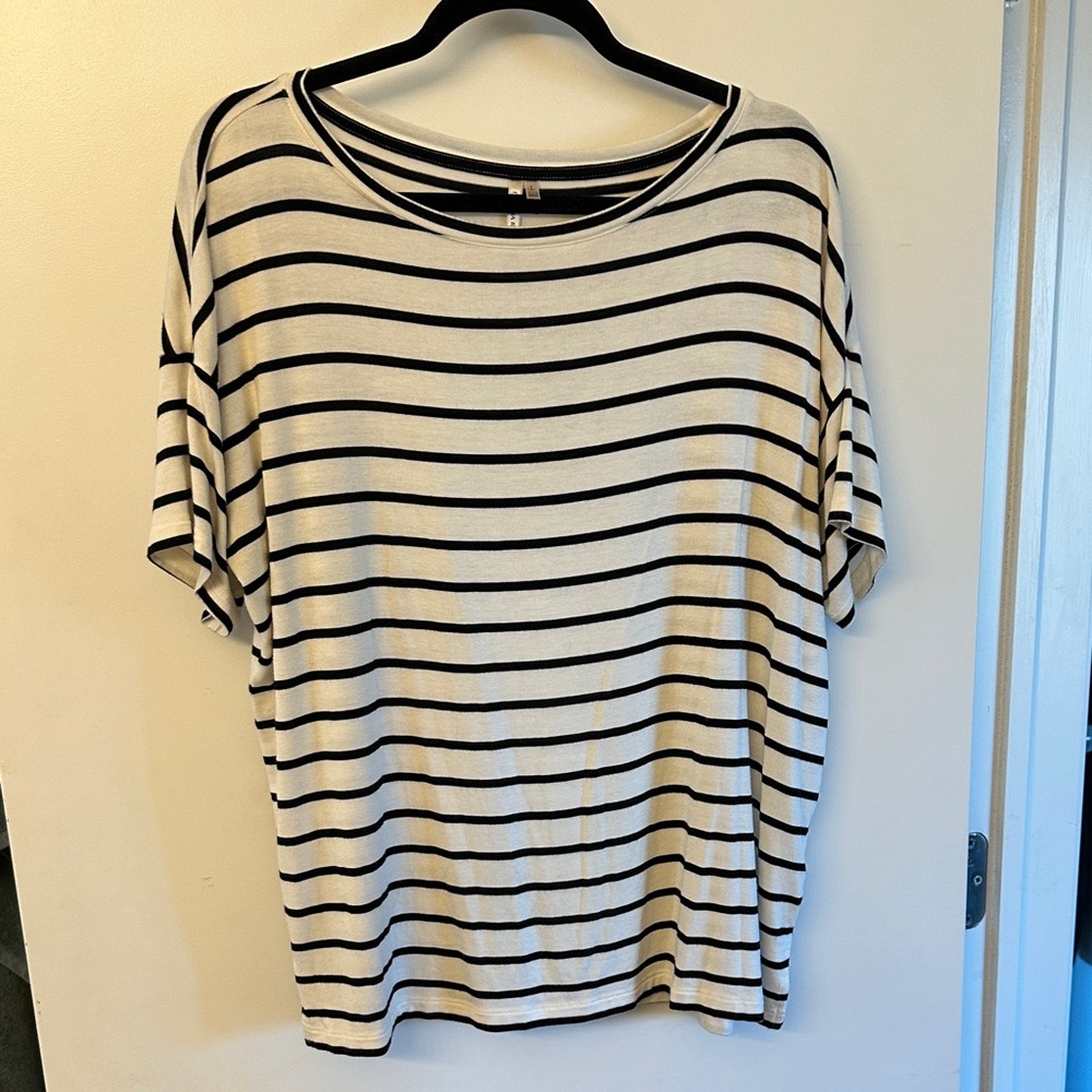 Banana Republic Striped Modal Tee L